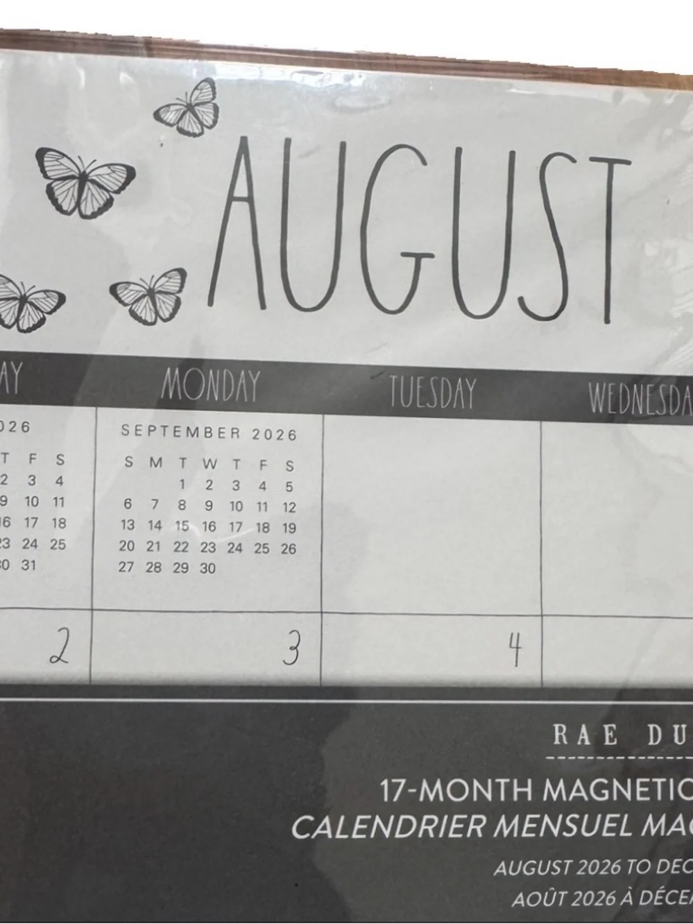 Rae Dunn 17-month 2026- 2027 Magnetic Monthly Pad Calendar Bee Design 9.5x8.5”